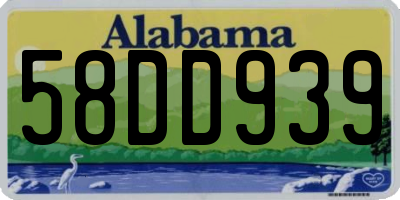 AL license plate 58DD939