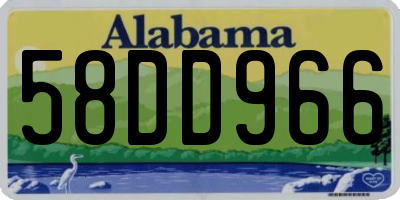 AL license plate 58DD966