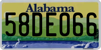 AL license plate 58DE066