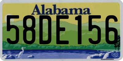 AL license plate 58DE156
