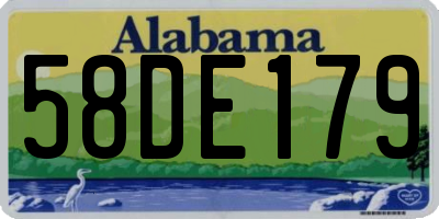 AL license plate 58DE179