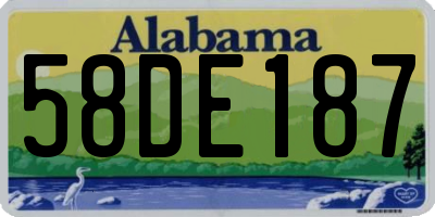 AL license plate 58DE187