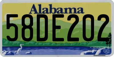AL license plate 58DE202