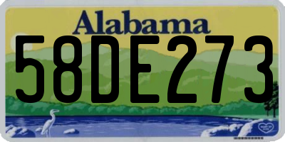 AL license plate 58DE273