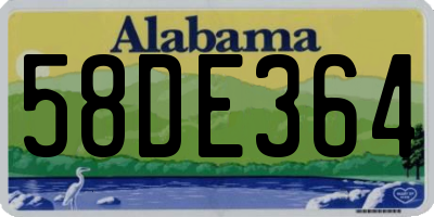 AL license plate 58DE364