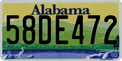 AL license plate 58DE472