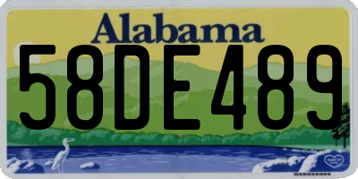 AL license plate 58DE489