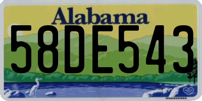 AL license plate 58DE543