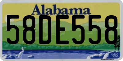 AL license plate 58DE558