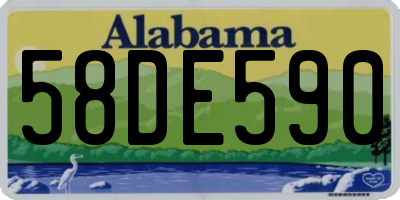 AL license plate 58DE590