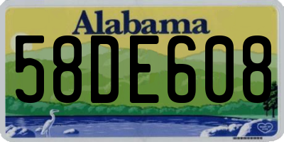 AL license plate 58DE608