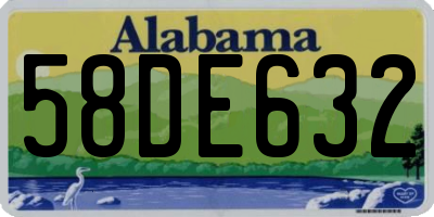 AL license plate 58DE632