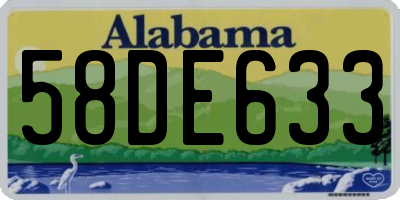 AL license plate 58DE633