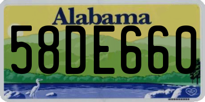 AL license plate 58DE660
