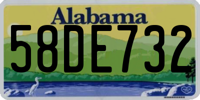 AL license plate 58DE732