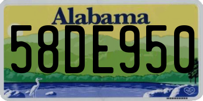 AL license plate 58DE950