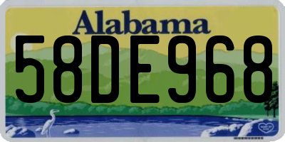 AL license plate 58DE968