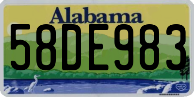 AL license plate 58DE983