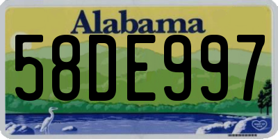 AL license plate 58DE997