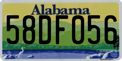 AL license plate 58DF056