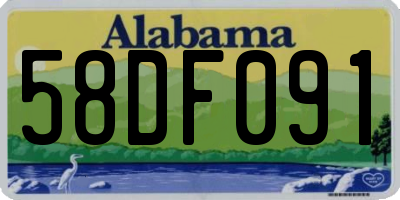 AL license plate 58DF091