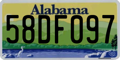 AL license plate 58DF097