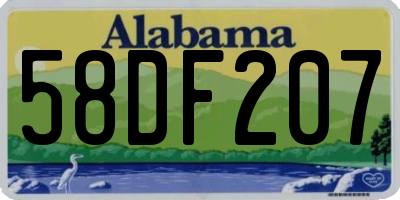 AL license plate 58DF207