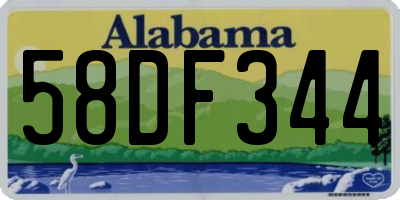 AL license plate 58DF344