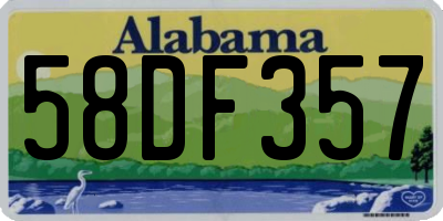 AL license plate 58DF357