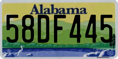 AL license plate 58DF445