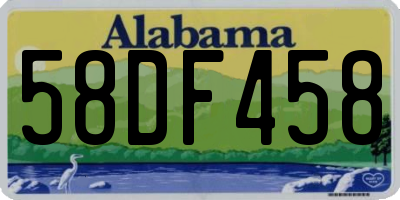 AL license plate 58DF458