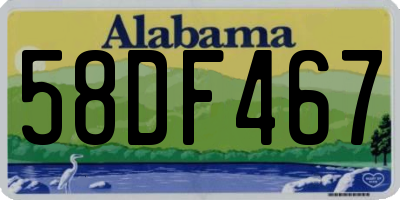 AL license plate 58DF467
