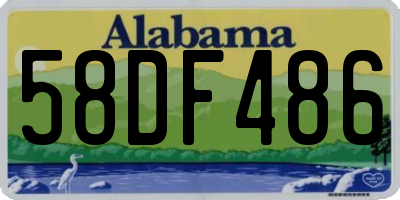 AL license plate 58DF486