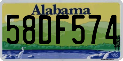 AL license plate 58DF574