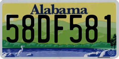 AL license plate 58DF581