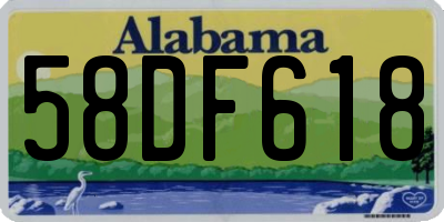 AL license plate 58DF618