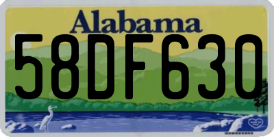 AL license plate 58DF630