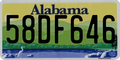 AL license plate 58DF646