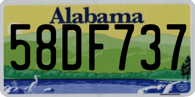 AL license plate 58DF737