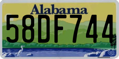 AL license plate 58DF744