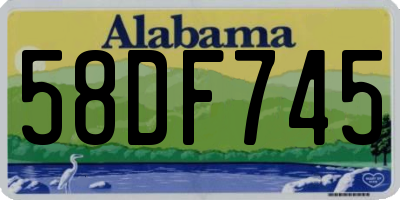 AL license plate 58DF745