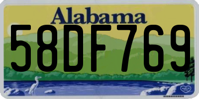 AL license plate 58DF769