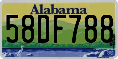 AL license plate 58DF788
