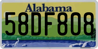 AL license plate 58DF808