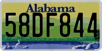 AL license plate 58DF844