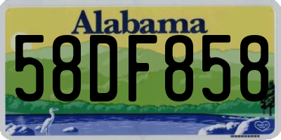 AL license plate 58DF858