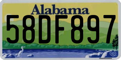 AL license plate 58DF897