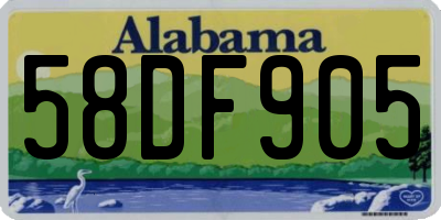 AL license plate 58DF905