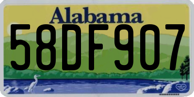AL license plate 58DF907