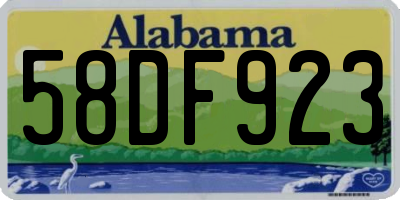 AL license plate 58DF923